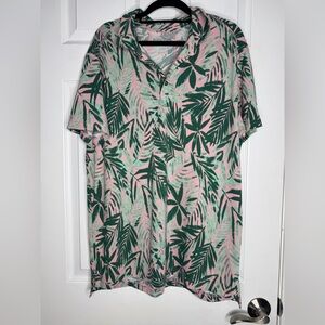 BONOBOS GOLF Men’s Standard Fit Palm Leaf Golf Polo Size L Pier 59‎ Chelsea Pier